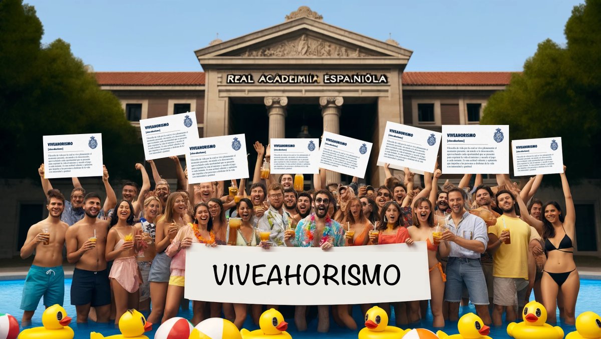 blancanf98's tweet photo. @RonBarceloSpain @RAEinforma @RAEinforma 👀

POV: todos los viveahoristas pidiendo que se incluya la palabra #viveahorismo en la RAE 📕

Hoy es un tweet, pero mañana... mañana podríamos estar ahí !!!!!! 🥳🌞🏖️

Anda, por una cosa que os pedimos. 

#viveahorismo = presente y futuro.

¡Besos! @RonBarceloSpain https://t.co/qLEWsi2huj