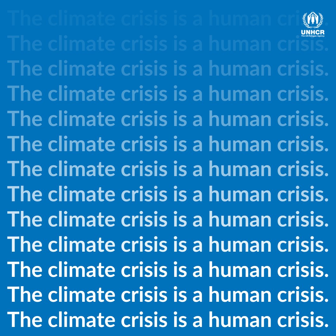 The climate crisis is a human crisis. And displacement is one of its most devastating human consequences. A reminder for urgent #ClimateAction.