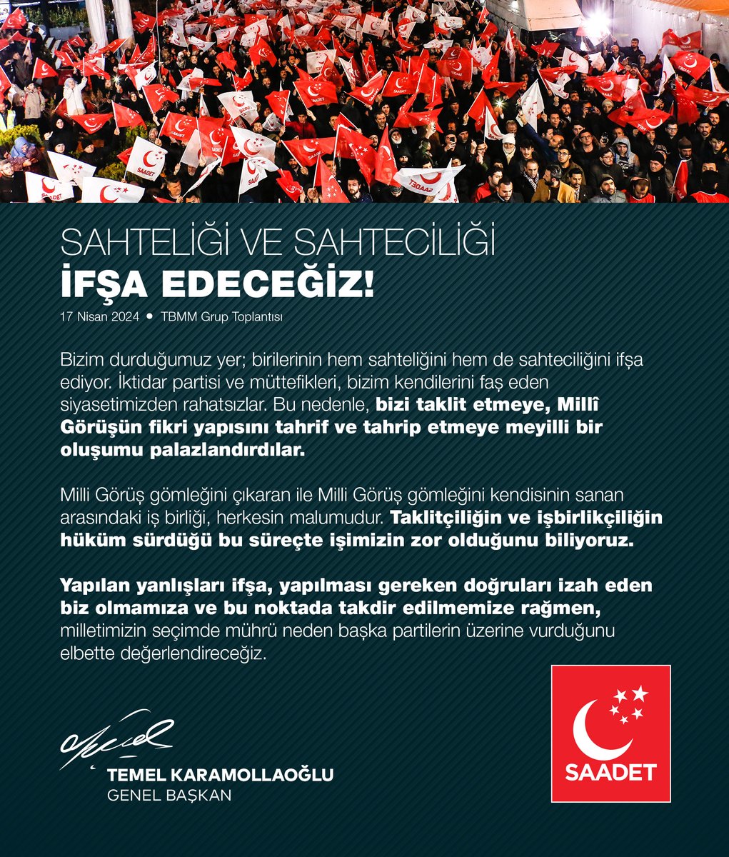 'Sahteliği ve sahteciliği ifşa edeceğiz.'