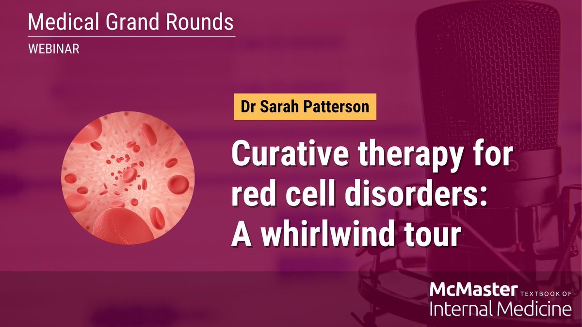 Chair’s Medical Grand Rounds: Dr Sarah Patterson from McMaster University provides a review of sickle cell disease and #thalassemia: mcmastertextbook.com/lectures/grand… #hematology #medtwitter #MedEd #FOAMed @MacDeptMed @machealthsci @HEI_mcmaster @McMasterGIM @McMasterIntMed