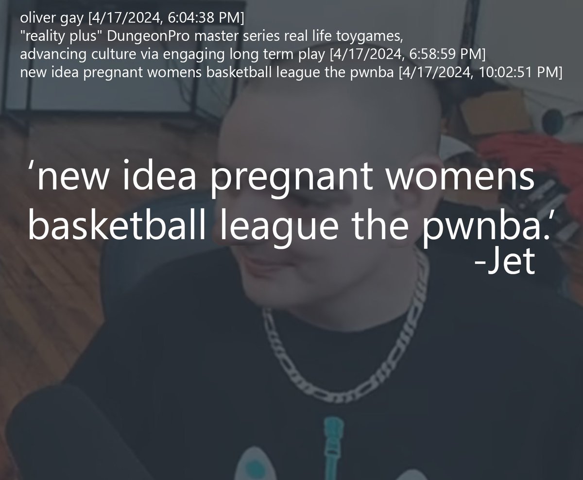 From Jet:

'new idea pregnant womens basketball league the pwnba.'