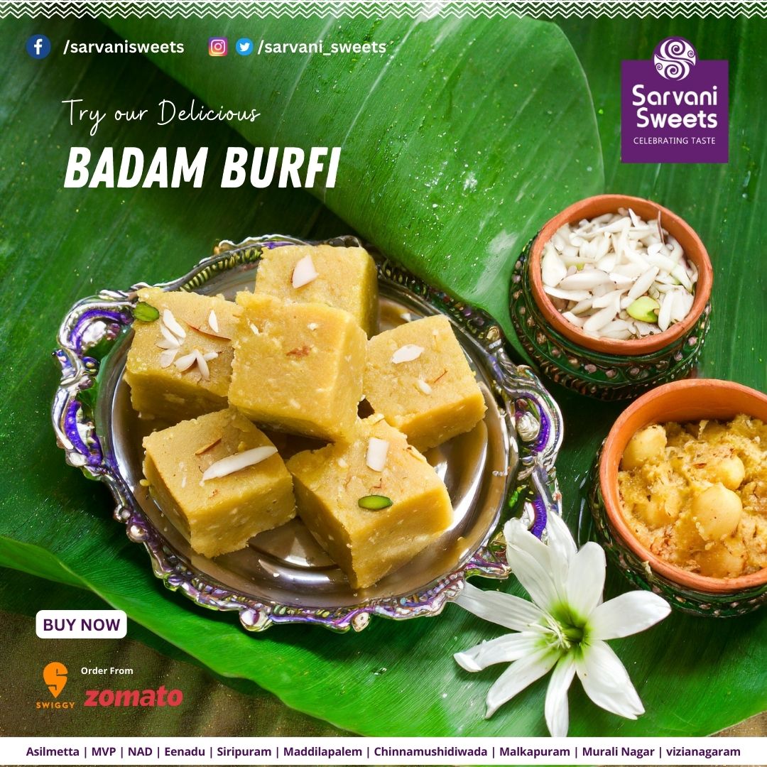Badam Burfi is a popular Indian sweet made with almonds, sugar, and ghee or clarified butter. It has a rich, nutty flavour and a dense, fudgy texture.

@Sarvani_Sweets

#badamburfi #sweets #indiansweets #yummy #traditionalsweets #sarvanisweets #tasty