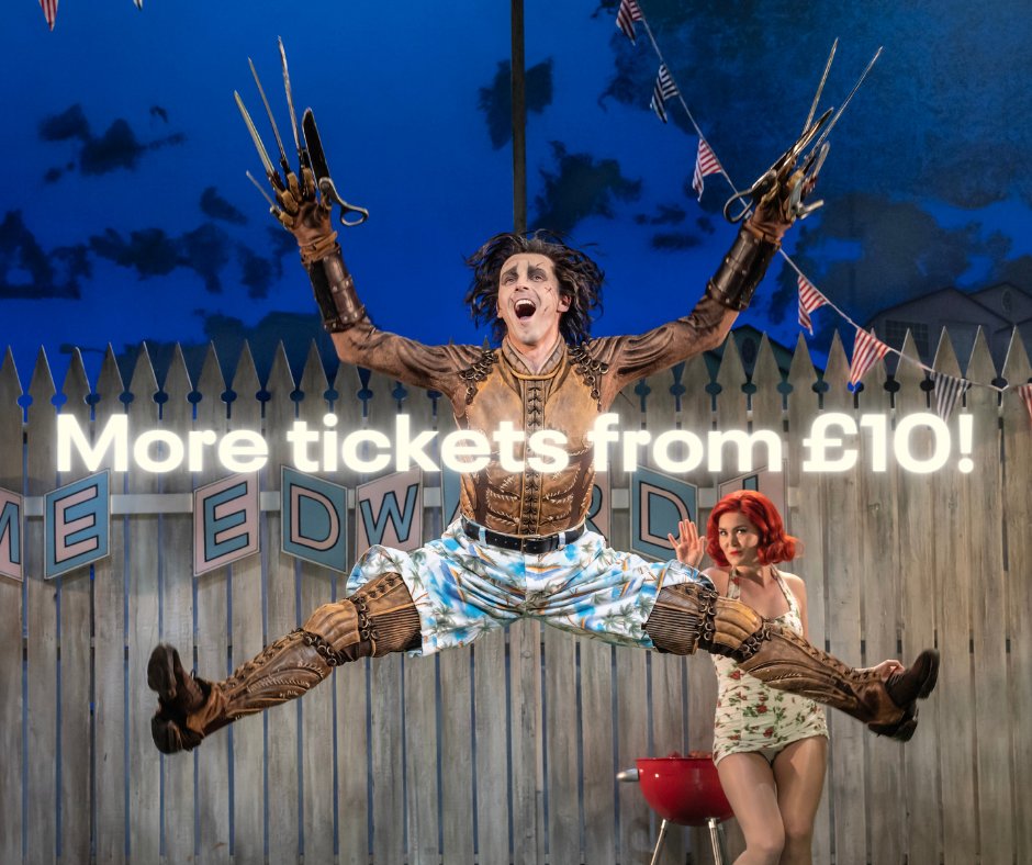 NorwichTheatre's tweet photo. Quick! ✂️🖐️ We've added seats from £10 for TONIGHT'S show of Edward Scissorhands! Once they're gone, they're gone. Go, go, go 👇

🎟️ https://t.co/VSjuPDia4g https://t.co/z4VTCwojfG