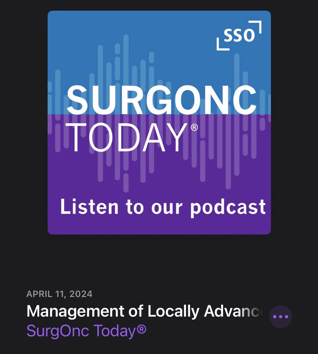 Great discussion on the management of locally advanced extremity sarcomas on the @SocSurgOnc SurgOnc Today podcast! Complex decision making strategies, and recorded live from #SSO2024! @AnnSurgOncol @SyedAAhmad5 @McMastersKelly