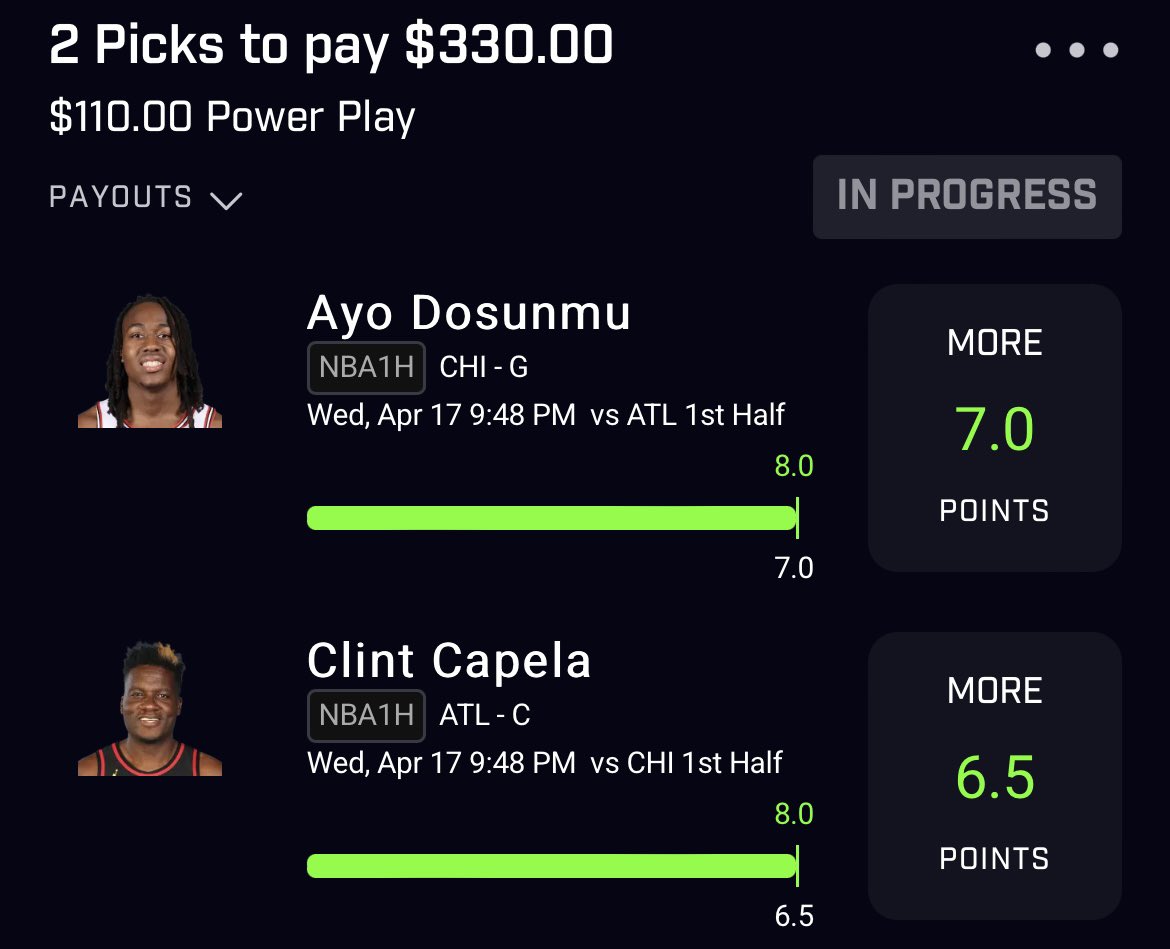 Another lil mini sweep for the cord ✅✅ trying to tell y’all get locked in! NBA playoffs are upon on us. 2 nights into the play in tournament and we are up over 1.2k! 🔥💰 <a href="/erenyeager7_/">PRIMETIME YEAGER 🏈</a> 

#PrizePicksNBA #PrizePicks #GamblingTwiiter #gamblingx #NBAPlayINTournament #DFS