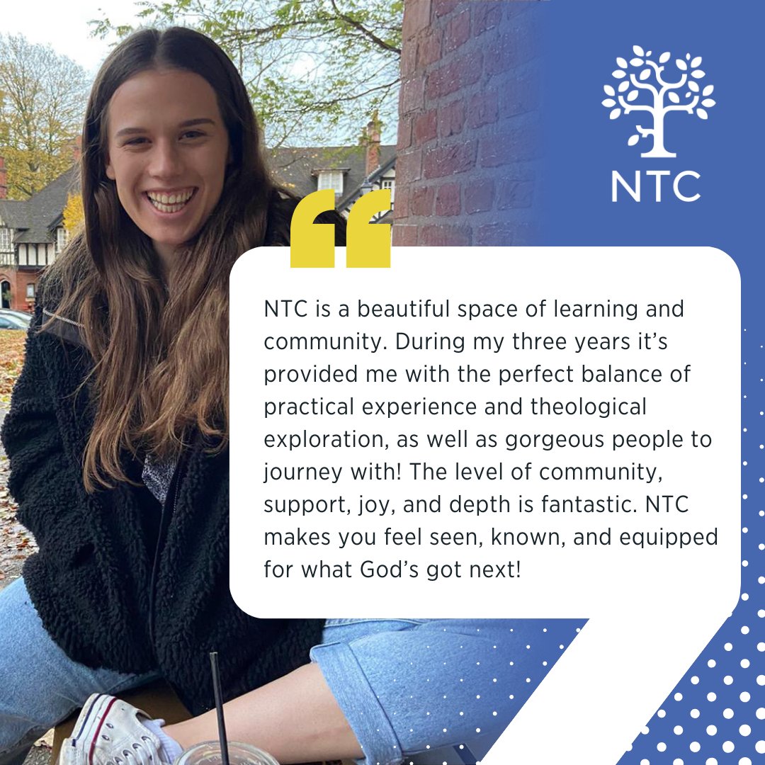 Student Testimonial Spotlight! 🎓
Hear what Hannah, a third year Youth and Community student, has to say about life at NTC!

#StudentExperience #StudentTestimonial #StudyTheology #BibleCollege