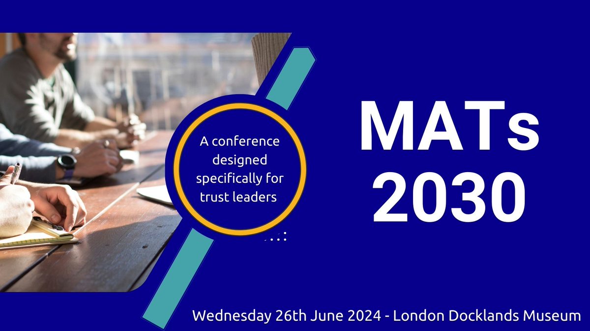 🏫Introducing: MATs 2030 🏫

◾Future-proof your MAT to ensure you are at the
forefront of education in 2030

◾Gain insights and knowledge from sector leaders
about what we can learn from MATs over the past
decade

bit.ly/3UhnjYo
#multiacademytrust #trustleader