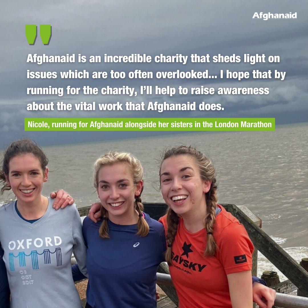 This year, sisters Josephine, Dani and Nicole are joining forces to do something incredible for vulnerable Afghan communities, by taking on the 2024 London Marathon! 🏃‍♀️🏃‍♀️🏃‍♀️ 💚 Learn more about their incredible dedication over on our website ➡️: bit.ly/3W4G1Ec