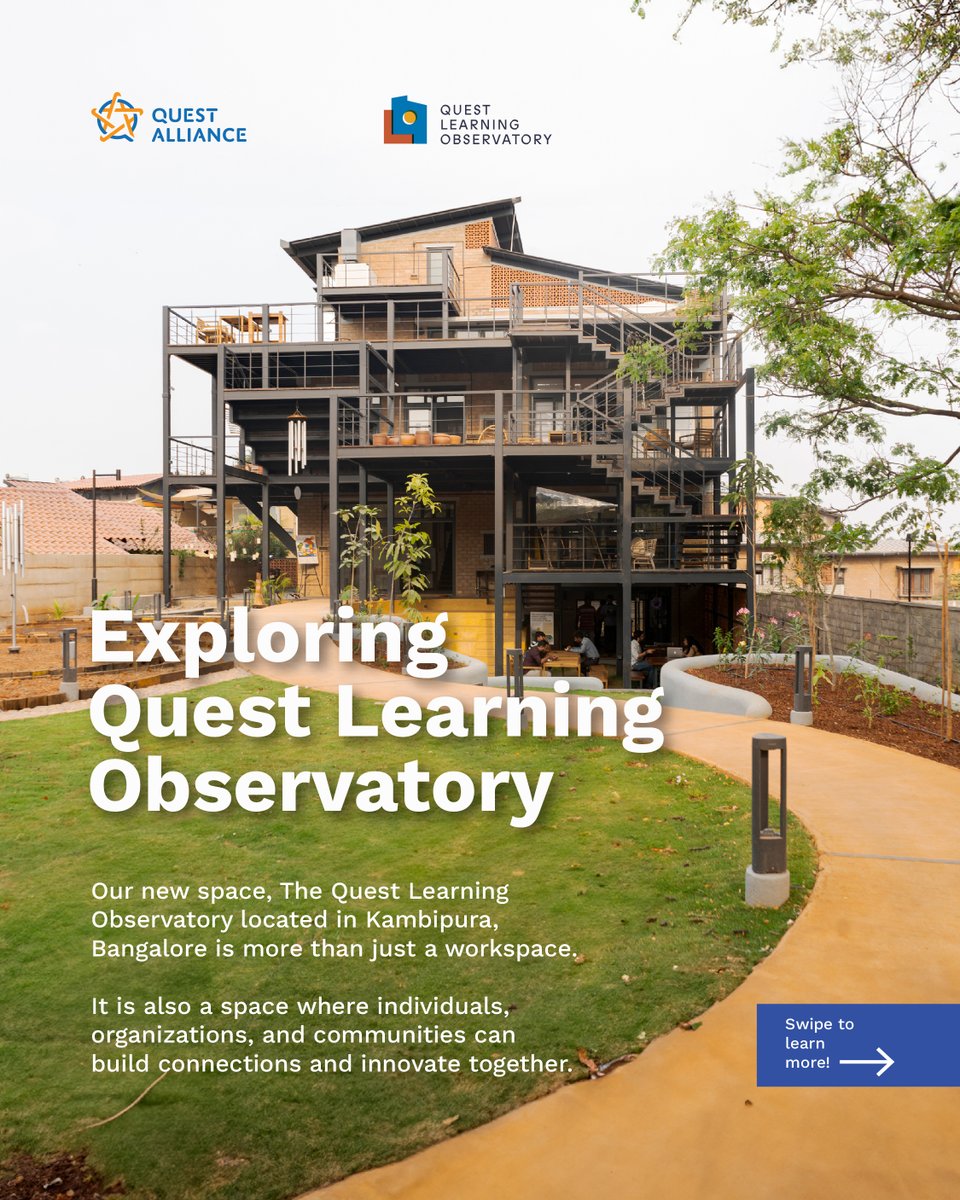 #QLO
Introducing Quest Learning Observatory - a space where individuals, organisations, and communities can build connections and innovate together.
#questlearningobservatory #questalliance #MakersSpace #communityspace #innovation #sustainableworkplace