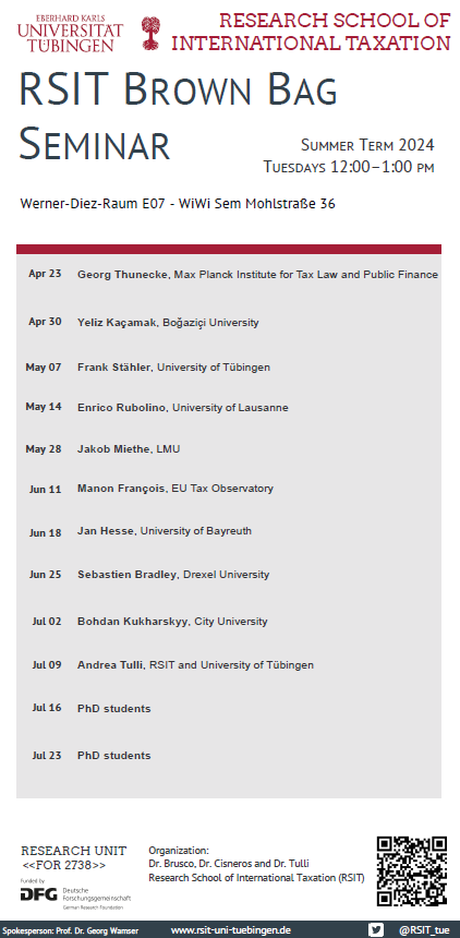 RSIT_tue's tweet photo. We are all pumped for a new semester of seminars!! Proud of another great line-up for summer semester 2024! Looking forward to all of these great speakers https://t.co/axBBCoS8lC