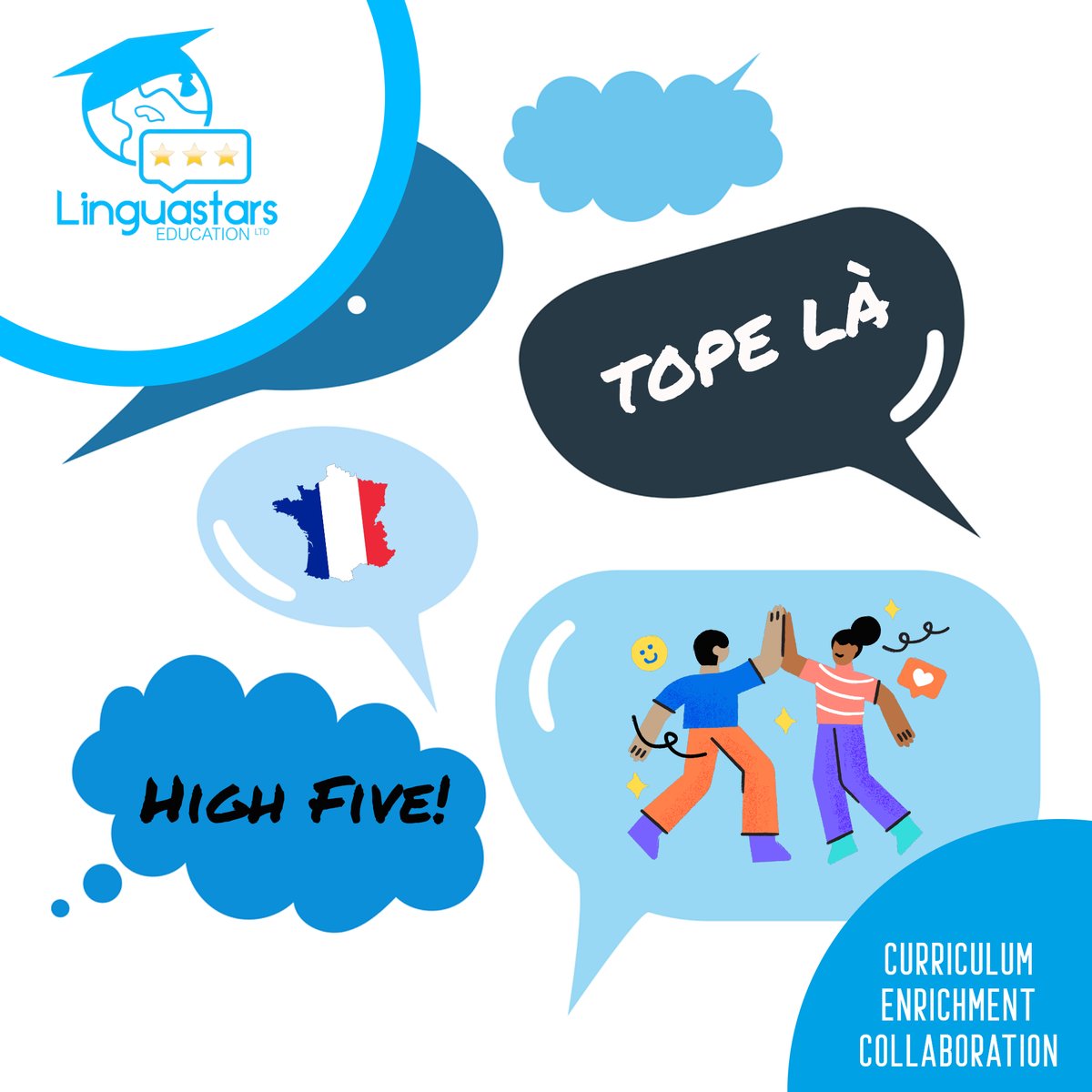 I love a high five! Especially when it's in French! 🇫🇷🤩🙌

#edutwitter #educhat #primary #languages #teach #learn #French