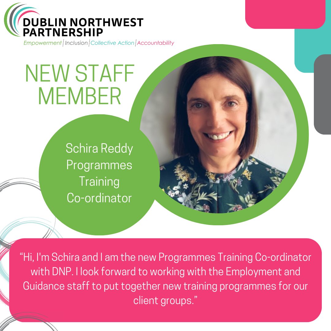 We have two new staff members at DNP who we'd like to introduce. 

Linda Jones is our newest Career Guidance Caseworker and Schira Reddy is our new Programmes Training Co-ordinator. It's great to have them join our team.

#dublinnorthwest #training #guidance #euinmyregion