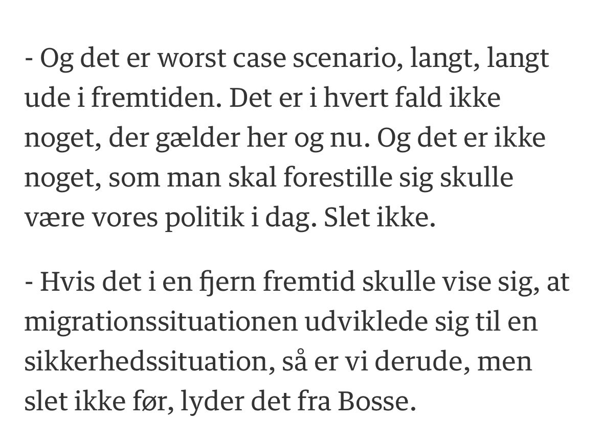 Sjovt som @moderaterne_dk helst vil tale om politik langt, langt ude i fremtiden, hvor kun de endnu ufødte vil opleve konsekvenserne. Først folkepension, nu flygtninge berlingske.dk/politik/stine-… #dkpol #eudk