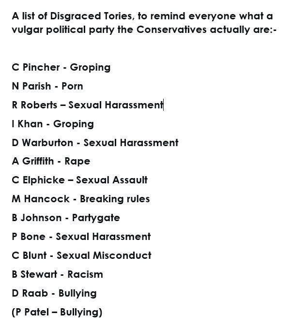 riotgrandma72's tweet photo. ππππππππ
Lets play β¦.. ( and this doesnβt even include the latest ones!!)
#ToryMP #butangelarayner #RishiSunak #sleaze #Hypocrisy #GeneralElection https://t.co/ApqtoPVZk1