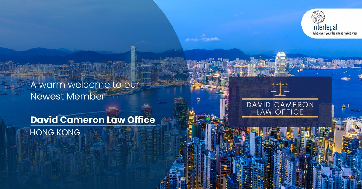 The Interlegal International Network is pleased to welcome David Cameron Law Office (DCLO) as its newest member firm in Hong Kong. We are confident that David's firm will be an invaluable addition to our network. 
For more information, visit: (dc-lo.com)