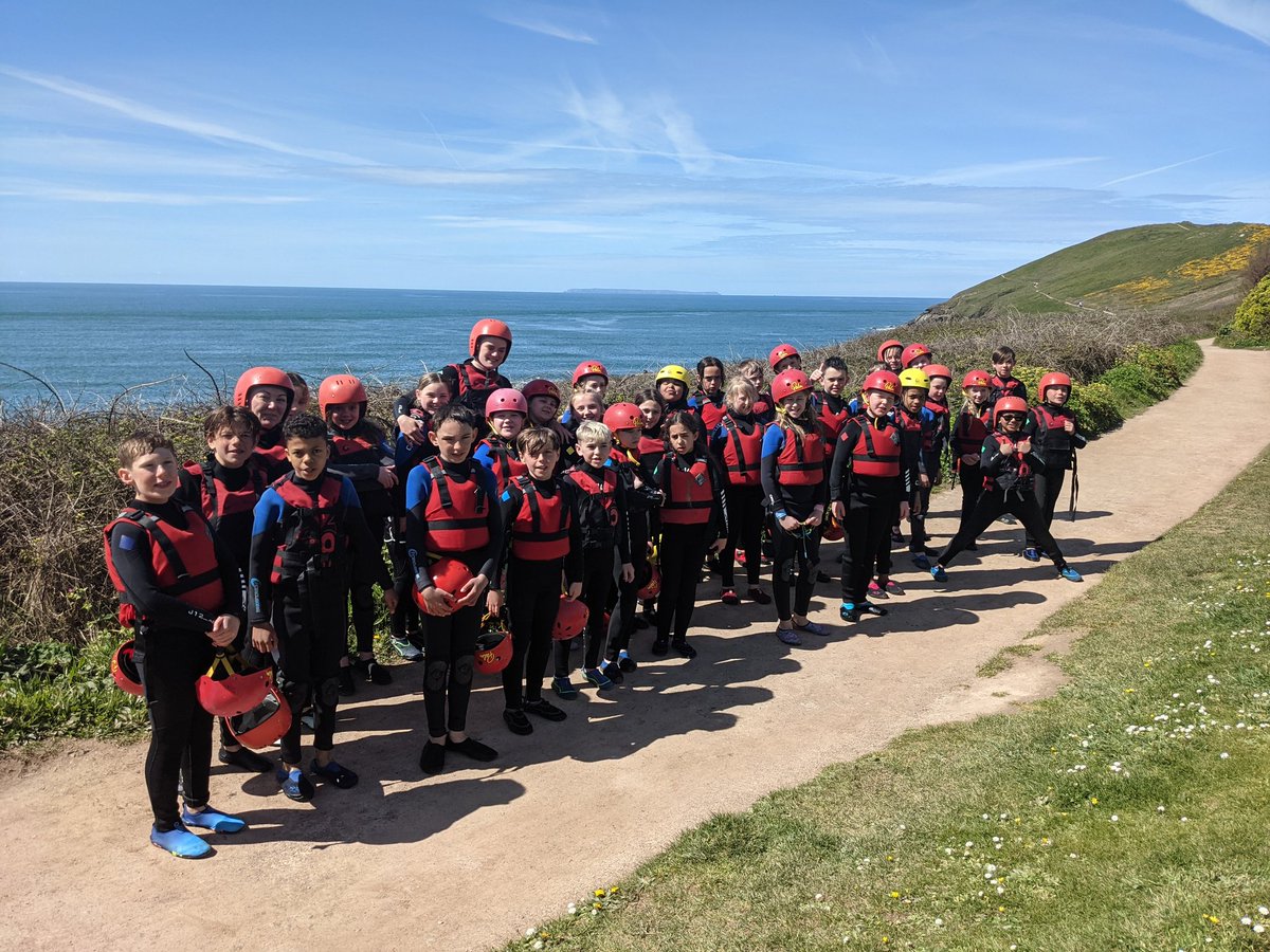 ShawleyPrimary's tweet photo. What a perfect day for coasteering! All our children have really taken on this challenge today and showed how much resilience and determination they truly have. So proud of them all!
#SCPDevon24 #WeAreLEO @Kingswood_ https://t.co/s18TRbWDmM