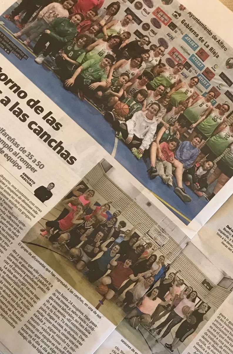 CbAlfaro's tweet photo. Hoy ocupamos portada y doble página en  @lariojacom. Muy orgullosos de ellas. https://t.co/Y0uxBDzt3Q