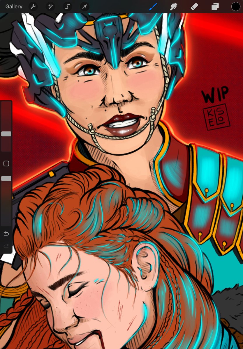 Pushing myself to the absolute limit of my rendering capabilities, but I am have a BLAST with the bold colors and lighting scheme of this! 🤩

On to the home stretch 💪🏻

#Talanah #Aloy