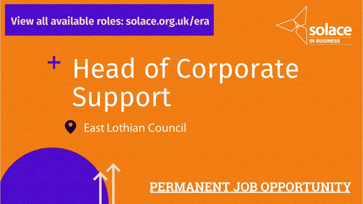 We are assisting @ELCouncil with the recruitment of their Head of Corporate Support who will play an integral role in the smooth and efficient running of the council. For further info visit eastlothian.gov.uk/chief-officer or call us on 020 7976 3311 for an informal conversation