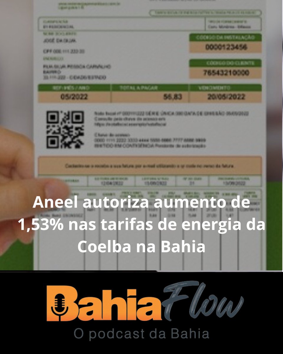 Aneel autoriza aumento de 1,53% nas tarifas de energia da Coelba na Bahia bahiapress.com.br/2024/04/18/ane… via @bahiapress