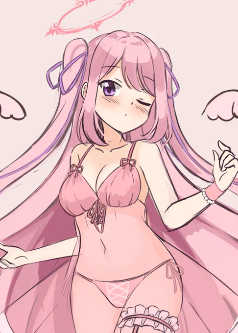 オリジナルピンクの子ラフ 