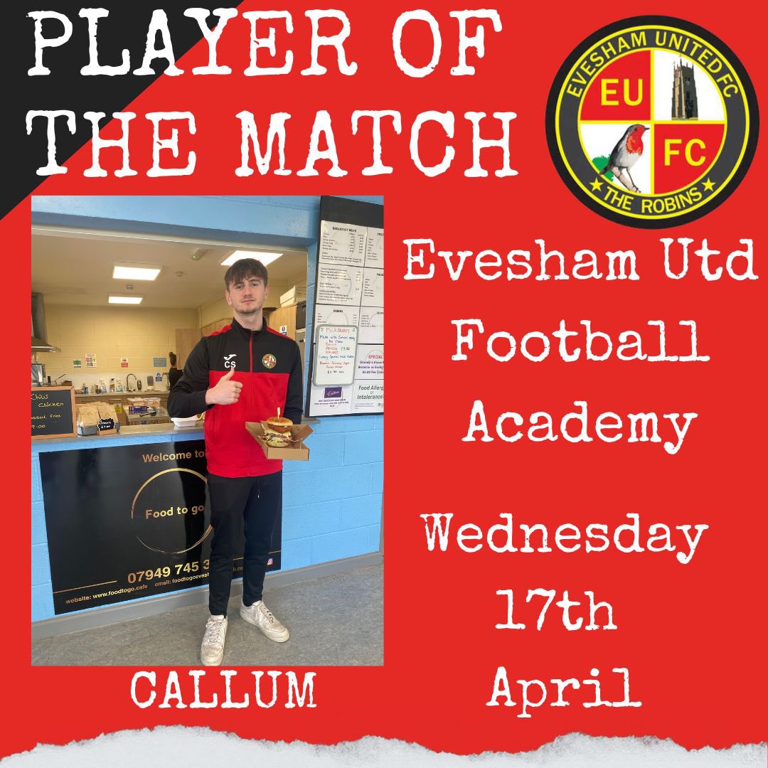 Congratulations to Callum for player of the match in yesterday’s game. Thank you to Food to go for supplying his burger treat for winning! 
#WINNER #burger #footballgame