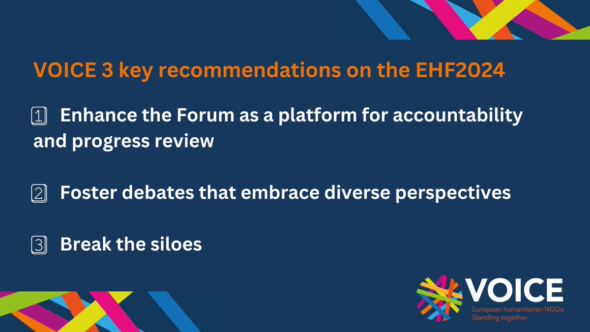 🔴VOICE Director Maria Groenewald unveils 3 key recommendations on the #EHF2024 at COHAFA: 1️⃣ Enhance the Forum as a platform for accountability and progress review 2️⃣ Foster debates that embrace diverse perspectives 3️⃣ Break the siloes