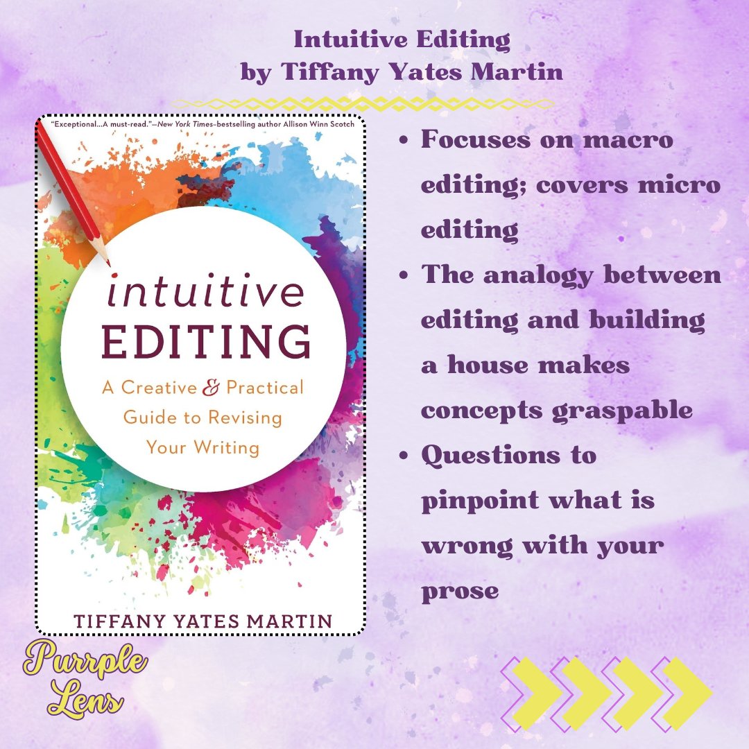 ✨3 books Purrple Lens recommends to self-edit your manuscripts✨

💛 Self-Editing for Fiction Writers by Renni Browne & Dave King

💛 Rivet Your Readers with Deep Point of View by @JillElizNelson

💛 Intuitive Editing by @FoxPrintEd

#manuscriptevaluation #betareading