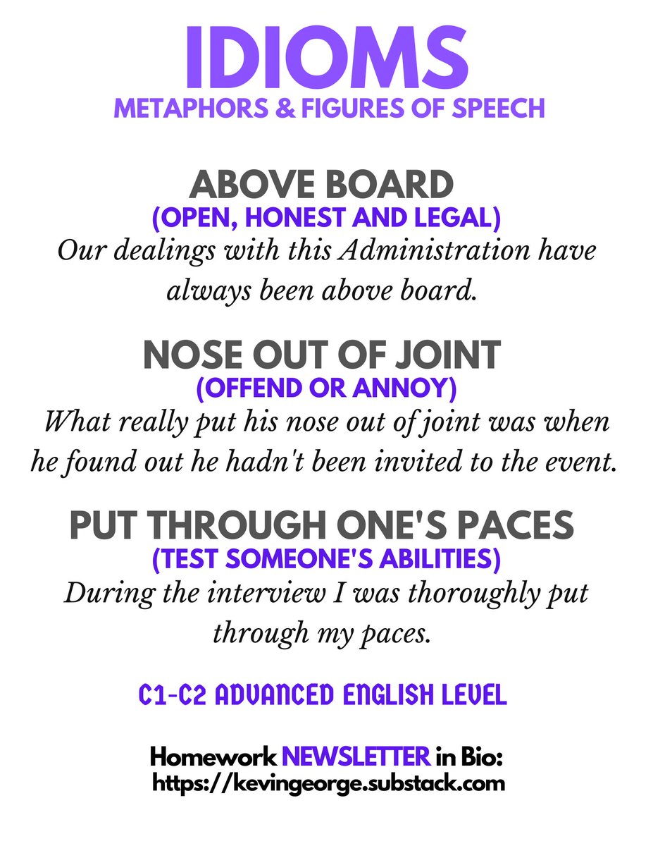 Slide 75 - English idioms with business example sentences. More phrases in thread🖊️
From Business English Bits Homework Newsletter📧
See link in bio or comments⬇️
#TOEFL #英語日記 #twinglish #ESL #teachers #idioms #vocabulary #Englishgrammar #LanguageLearning #LearnEnglish