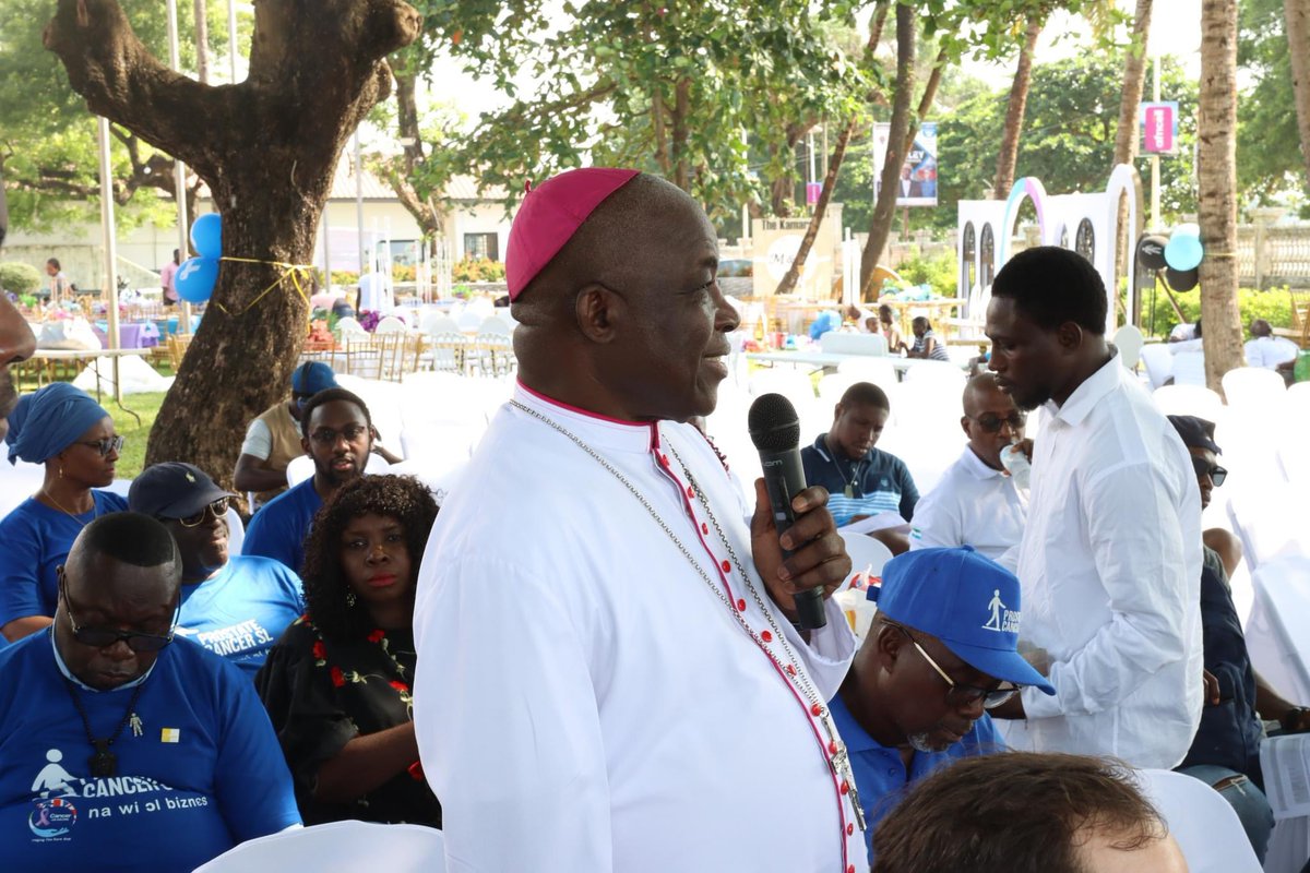obe_tina's tweet photo. Sending heartfelt birthday wishes to our esteemed Prostate Cancer Advocate and Champion, His Grace Archbishop Tamba Charles. Thank you from Cancer UK-Salone for your invaluable dedication and support. 🙏🏻 https://t.co/bKO47VwQIg