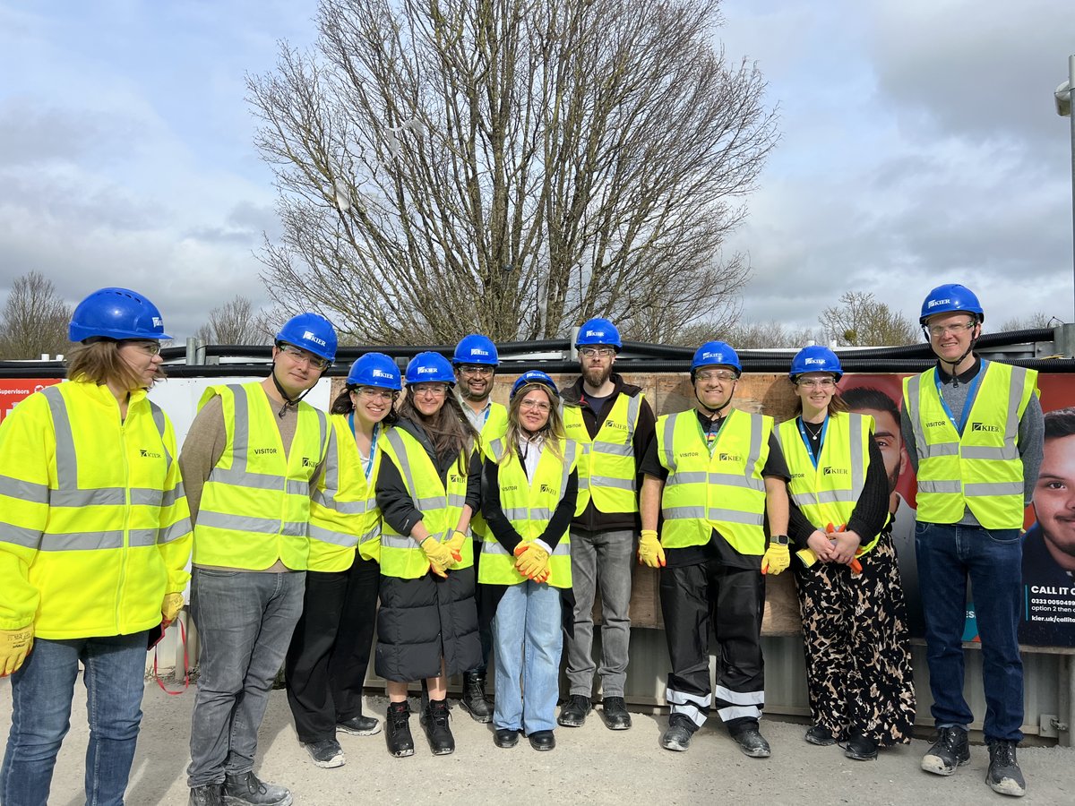 👷‍♀️🏗 The Open Targets team went to visit the construction site of the new Janet Thornton Building on the @wellcomegenome Campus The Thornton Building was designed around the key principles of collaboration, accessibility, and sustainability — we're looking forward to moving in!