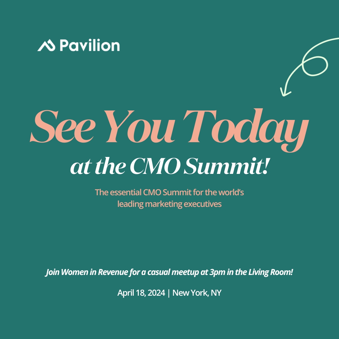 Any women in revenue out there attending the @Join_Pavilion CMO Summit today in New York City?! 🏙️ We are hosting a casual meetup at 3pm (during the afternoon break) in the Living Room. If you’re unsure of where this is, inquire at the Registration Desk and they can direct you.