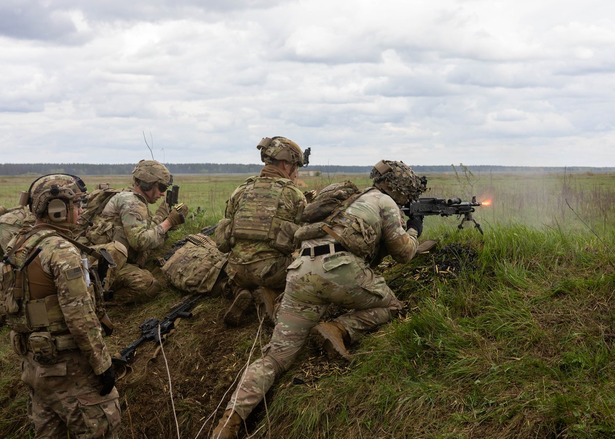 Are you following exercise #SaberStrike 24? If not, you should be. Here we see @USArmy #Soldiers w/ #2CR participating in a combined arms live-fire training exercise, or #CALFX, at Bemowo Piskie Training Ground, 🇵🇱 #DefenderEurope #StrongerTogether #MakingaDifference #LSGE24