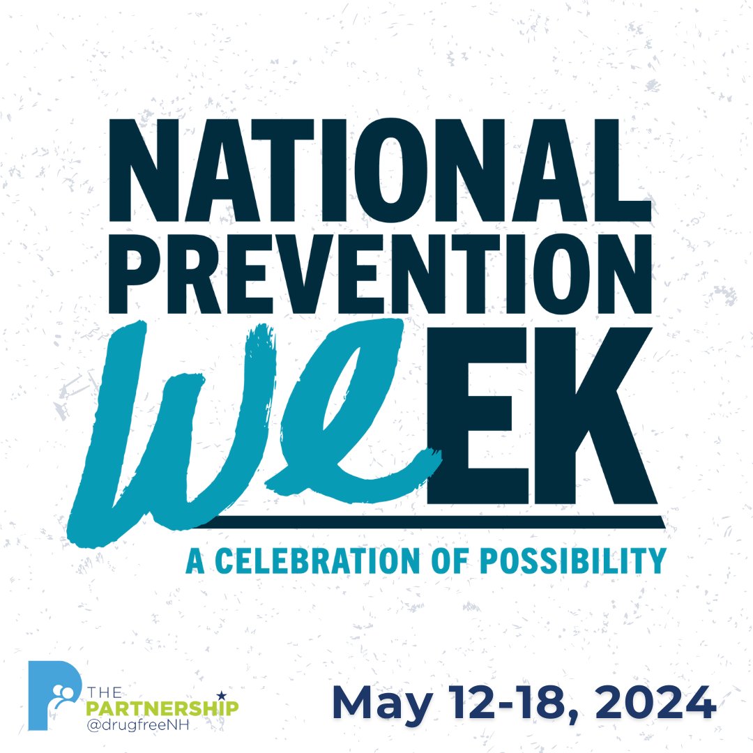 📅 Mark your calendars - #NationalPreventionWeek is happening May 12th through 18th! Join us in celebrating the possibilities and brighter futures that exist thanks to the on-going work of prevention: drugfreenh.org/event/national… #ThePartnershipNH #NPW #NationalPreventionWeek24 #NPW24