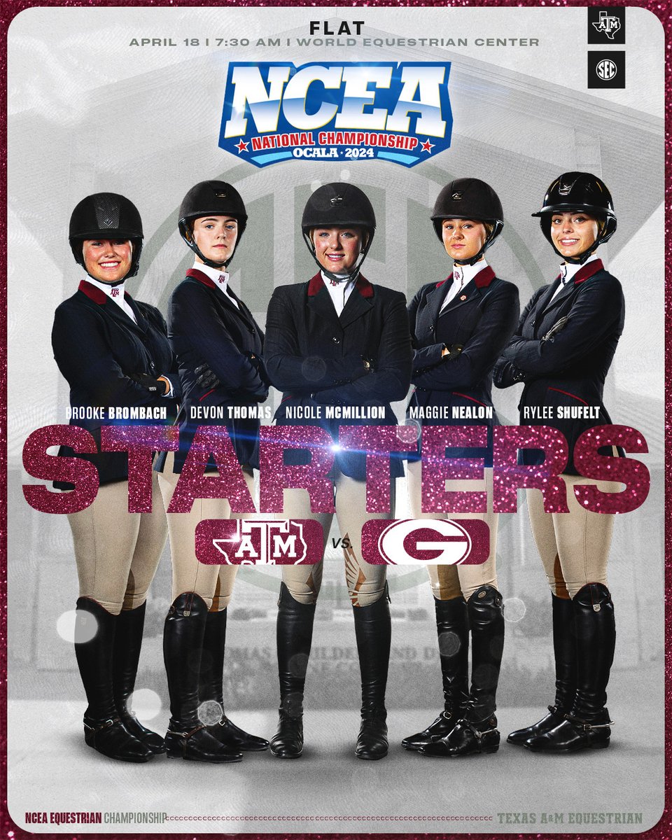 AggieEquestrian's tweet photo. Todays starting lineups for your Fightin' Texas Aggies! 👍

#Everybodyalways | #GigEm https://t.co/PGKWaExTQI