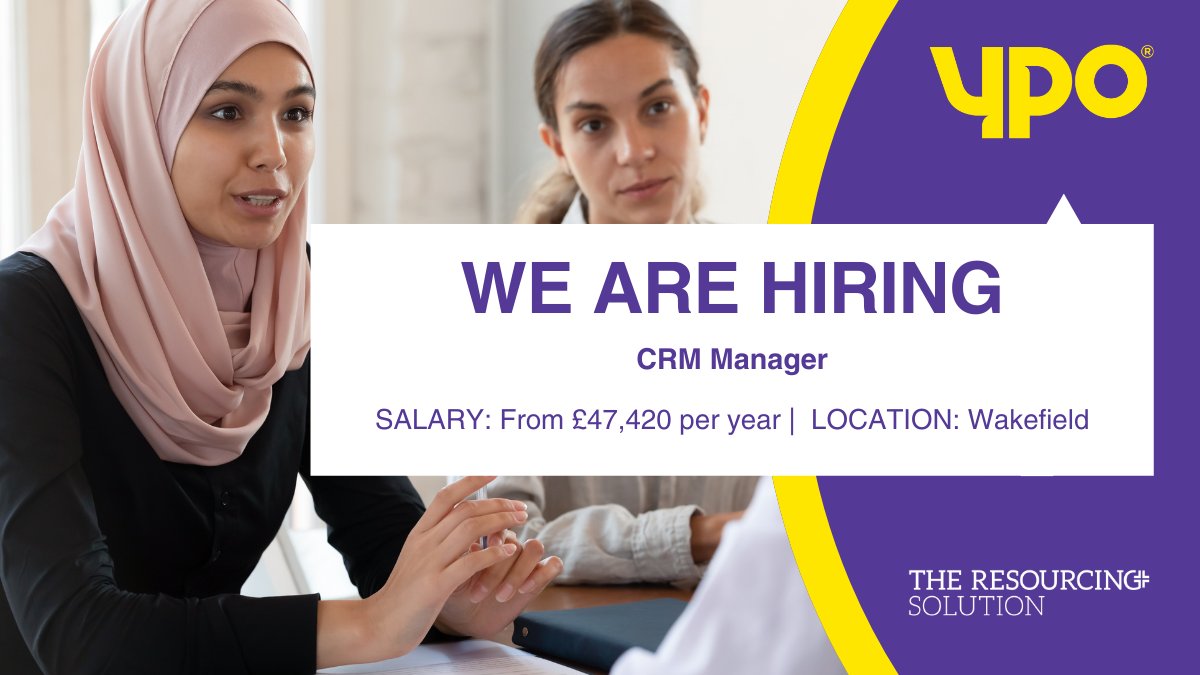 NycjobsUk's tweet image. 🚨Closing Soon...
@Ypoinfo are seeking an experienced, self-motivated and detail orientated CRM Manager to join their Business Intelligence and Data Team.

✔️Join YPO today. Visit bit.ly/43LBIPK

#NYCJobs #NorthYorkshireJobs #CRMManager #CustomerService #YPO #Wakefield