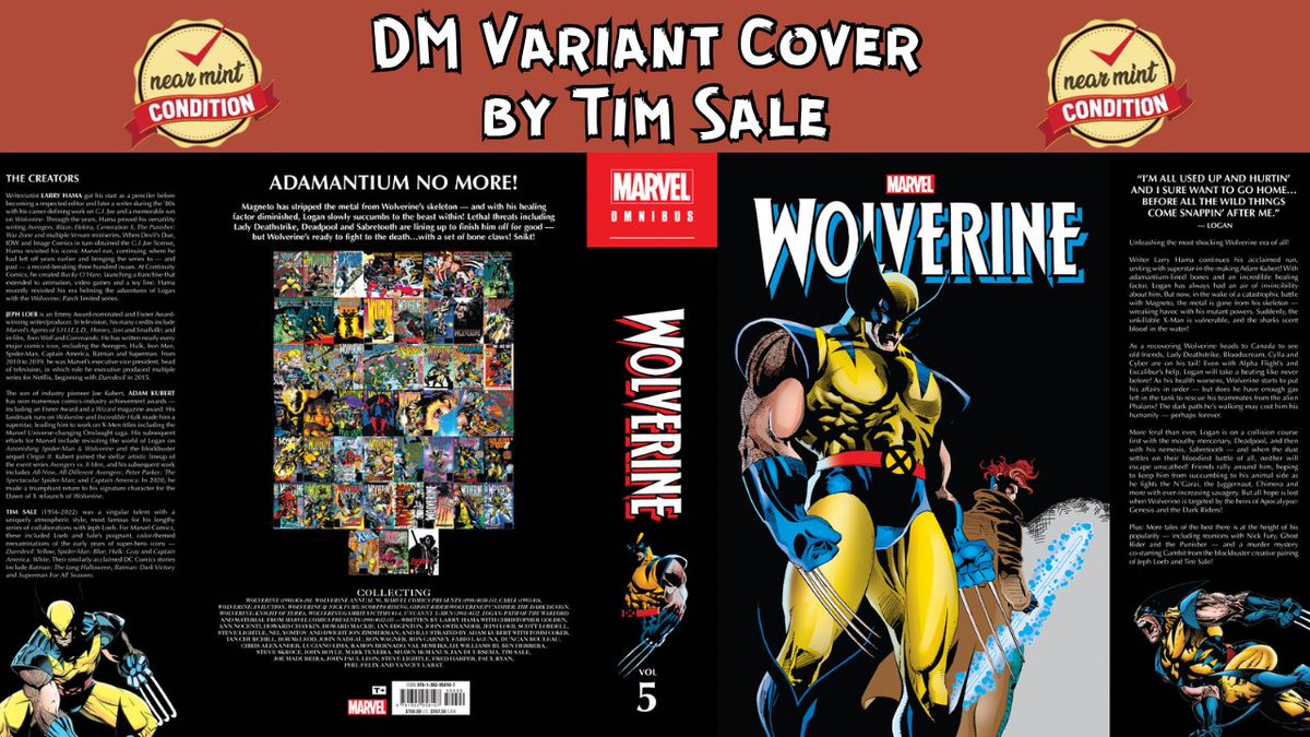 Good morning, Minties! @Marvel comics has sent us the dust jacket designs for the upcoming Wolverine Omnibus Volume 5! Featuring art from @AdamKubert, Ian Churchill & the late-great Tim Sale! Which cover are you picking up?