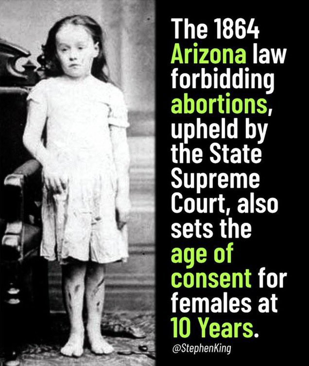 TheSGTJoker's tweet photo. Any person voting for an @AZGOP candidate is a person who supports the rape of 10yo girls. #VoteBlueArizona https://t.co/t5b1aK3wg5