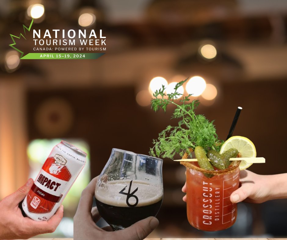 Inspired by local flavours you will find award winning craft beer & spirits from some of the finest Craft Brewers & Distillery in the North right here in #Sudbury. Consider planning a visit to our #local breweries and distillery! #TourismWeekCanada2024 #GoGreen #DiscoverSudbury
