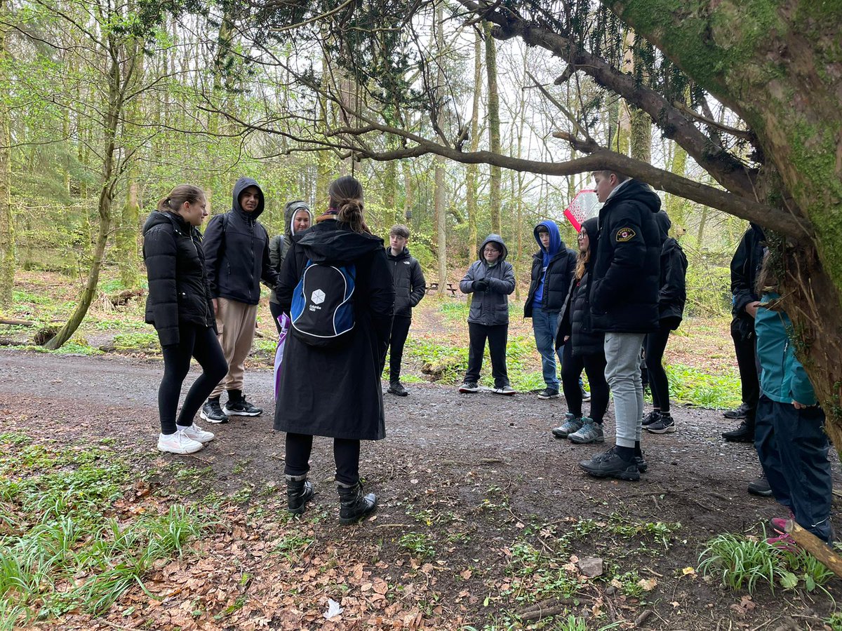 Today we're at the beautiful Findlaystone Park with young people from @clydeview_a The rain hasn't put us off as we explore what's important to them on their values day. We love being on this journey with them. We're so excited to see the potential they find in themselves 🙌