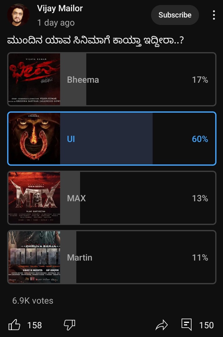 UI Movie Giro Craze Ilvalla Guru Ee Shanda @KicchaSudeep Wax Ge 🤣🤣🤣

Inmel Ivna Tier 2 Hero's Jothenu Compare Madbedro 😂

#DBoss #BossOfSandalwood #DevilTheHero @dasadarshan