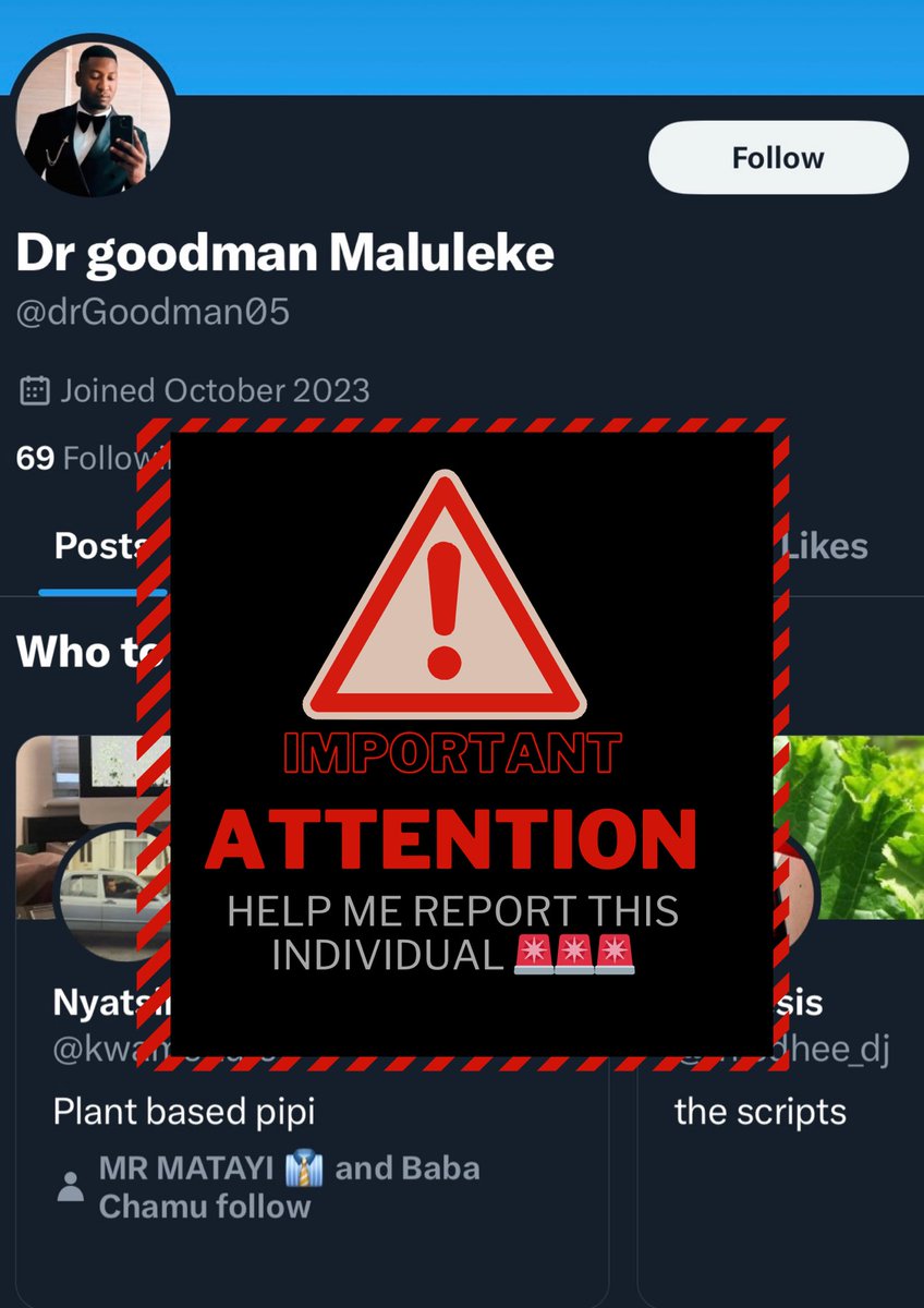 teewite's tweet photo. Good day kindly assist by reporting this individual who is using picture of @tchijaka93 using the account @drGoodman05  his not the owner of the pictures. 🚨🚨🚨🚨🚨

@Bakari_sibanda @mufaceee @PhiriTofara kindly assist📢📢📢 https://t.co/FyurZDyaKU