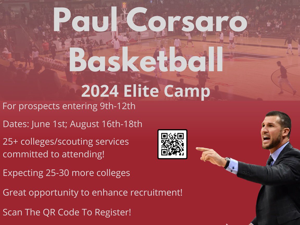 🚨ATTENTION to all high school basketball prospects entering grades 9-12.

Don’t miss the PREMIER Elite Camp in the Midwest.  

You will be seen by 30-plus colleges, 5-plus scouting services, and 50-plus total recruiters from the D1, D2, D3, NAIA, and JUCO levels. 

Sign up