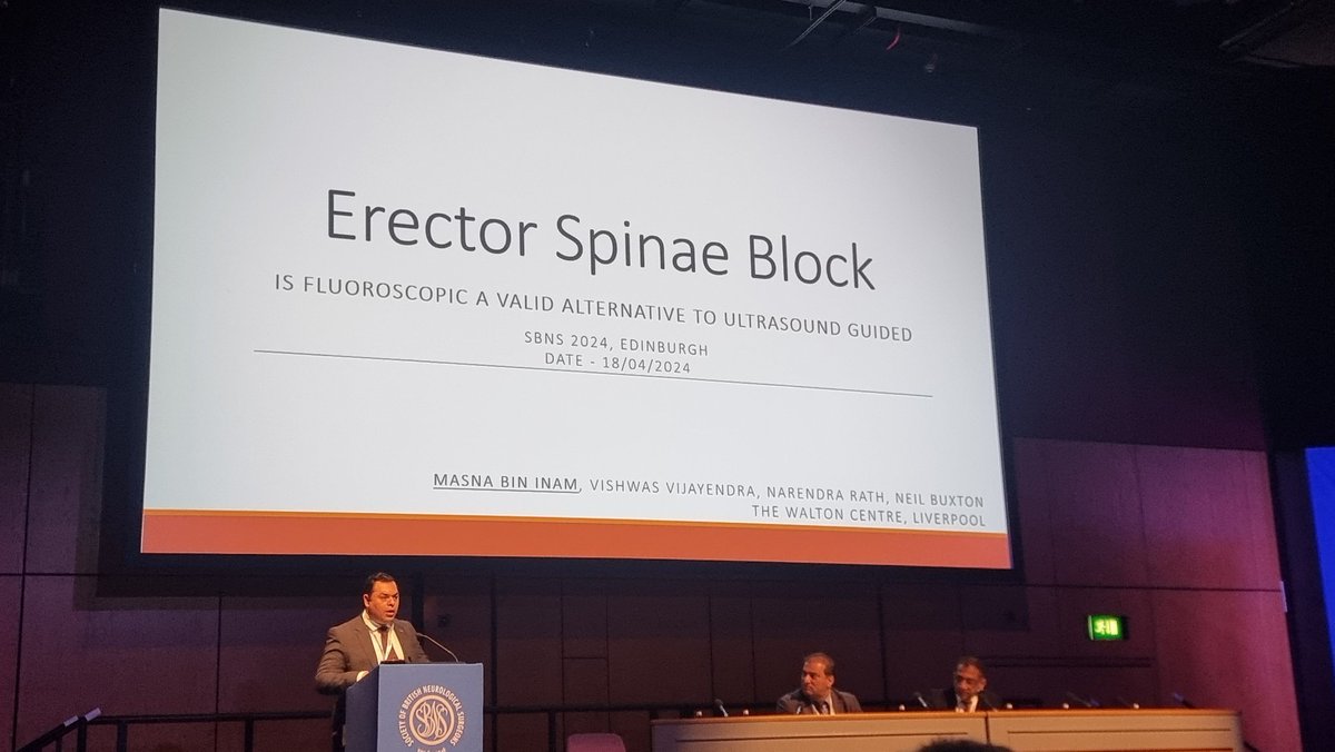 We've also had a great spinal free papers session in parallel. Great talks covering trauma, anatomical variations, intraoperative monitoring for spinal tumour resection, post-operative anaemia and more!Closed out by Mr Inam from the Walton Centre
#SBNSEdinburgh2024