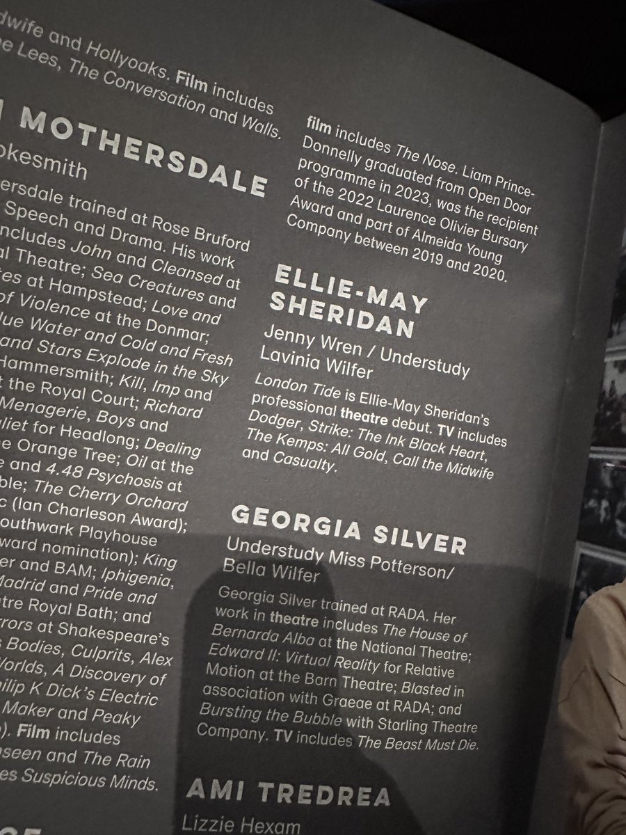 warrenbacci's tweet image. Can press night seeing @EllieMaySherida in London Tide at the National Theatre.