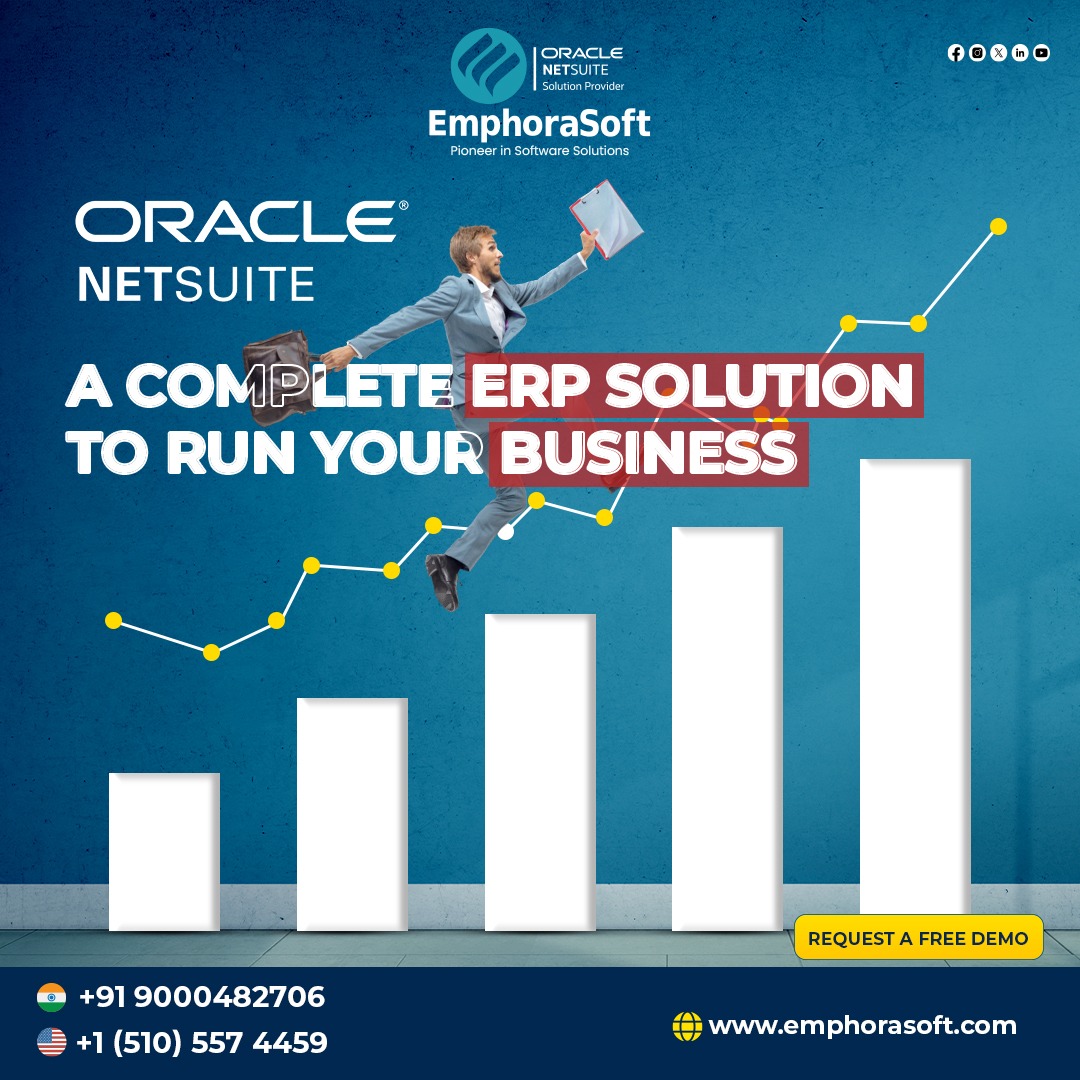 Empower your business with Oracle NetSuite, the comprehensive ERP solution from EmphoraSoft. Run your business with ease and efficiency.

#EmphoraSoft #NetSuite #ERP #BestERPPartner #BestERPSolution #ERPSolutionProvider #ERPSystem #CloudERP #trending #DigitalTransformation