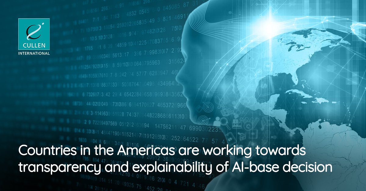 Nearly all major countries in the Americas are discussing or have approved rules on the 𝐭𝐫𝐚𝐧𝐬𝐩𝐚𝐫𝐞𝐧𝐜𝐲 & 𝐞𝐱𝐩𝐥𝐚𝐢𝐧𝐚𝐛𝐢𝐥𝐢𝐭𝐲 𝐨𝐟 𝐝𝐞𝐜𝐢𝐬𝐢𝐨𝐧𝐬 𝐛𝐚𝐬𝐞𝐝 𝐨𝐧 #𝐀𝐫𝐭𝐢𝐟𝐢𝐜𝐢𝐚𝐥𝐈𝐧𝐭𝐞𝐥𝐥𝐢𝐠𝐞𝐧𝐜𝐞. okt.to/bJHxwP #AI #AIRegulations