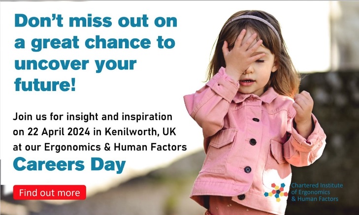 RobinDEllis's tweet photo. I'm looking forward to presenting at the @CIEHF Careers Day on Monday 22nd. 
I'll be talking about working as a consultant, sharing some of my experiences and hoping to inspire the next generation of E/HF specialists. 
#Ergonomics #Humanfactors #Careers https://t.co/wtOVhGUouJ