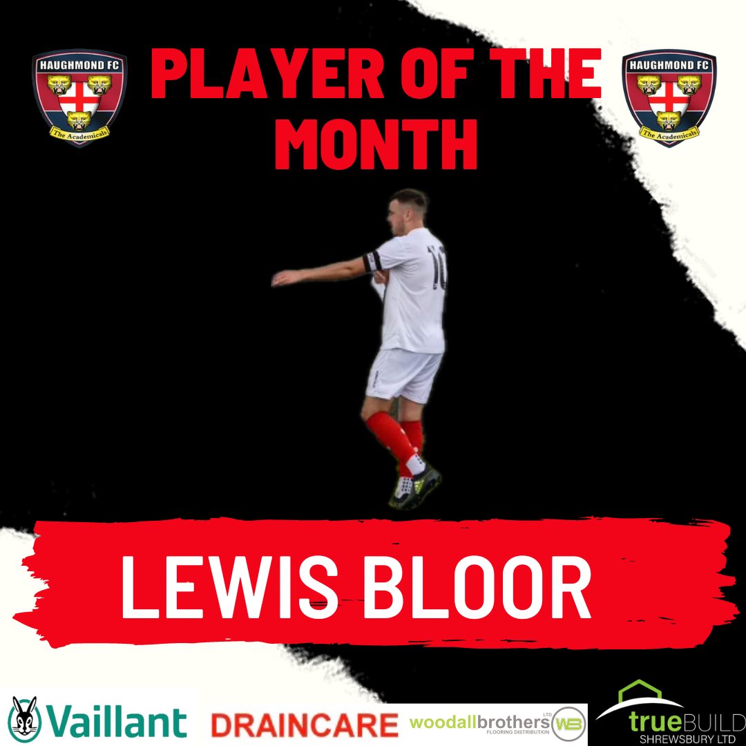 March ‘Player Of The Month’ | Lewis Bloor We look back on what was an excellent month for Lewis. He picked up a Player of the match award and scored 6 goals within the month. Thank you for all the votes. Player Sponsored By Shropshire Plastering.