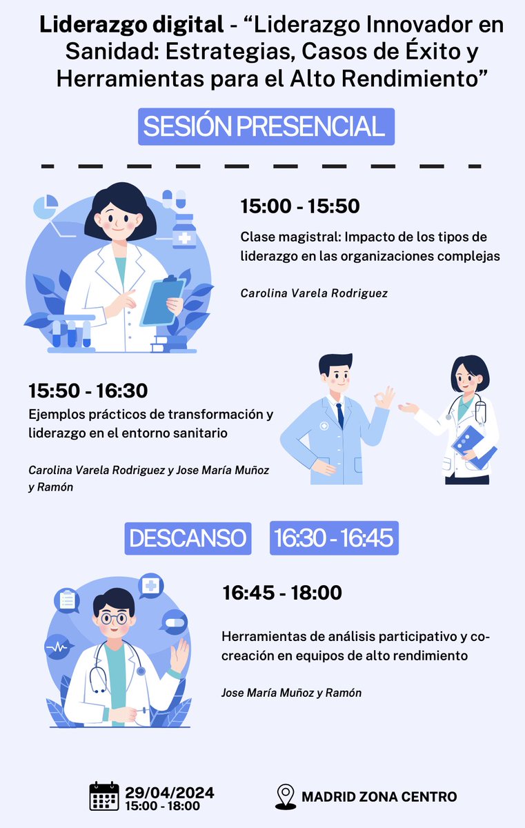 📚 FORMACIÓN | Liderazgo innovador en sanidad: estrategias, casos de éxito y herramientas para el alto rendimiento Si ya estás inscrito/a, te invitamos a asistir presencialmente para una experiencia más participativa.